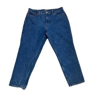 Abercrombie & Fitch Annie High Rise Girlfriend Jeans 14R 32 Dark Wash